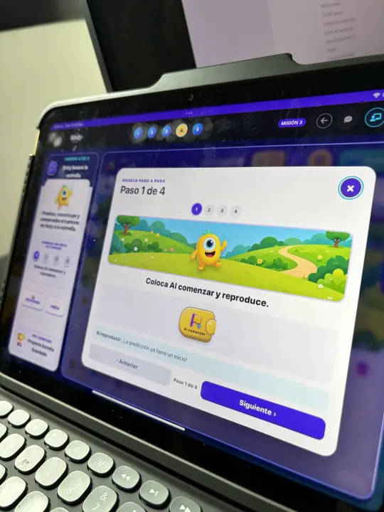 Detalle de una misión de programación en la plataforma Kody